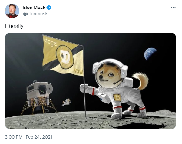 Elon musk literally tweet screenshot